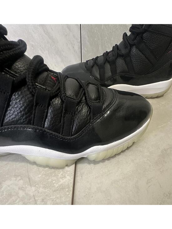 Nike Air Jordan 11 (XI) Retro 72-10 black/gym red/white high top sneakers Size 9 - Picture 5 of 10